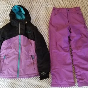 Columbia waterproof snow jacket pant set